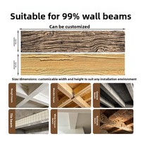 Panneaux décoratifs en bois artificiel PU, poutres, colonnes, traverses, grandes dalles, imperméables, résistantes à l'humidité, pour usage hôtelier