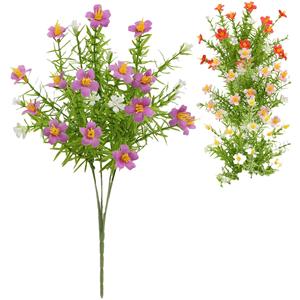 Plante verte artificielle en soie, <span class=keywords><strong>jasmin</strong></span>, petite chrysanthème <span class=keywords><strong>sauvage</strong></span>, décoration de mariage à domicile, fleur en PVC souple - Product Image 5