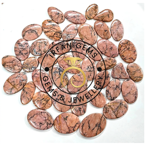 Natural Wood Jasper Gemstone Jewelry Making Cabochon Wholesale Bulk Wood Jasper Loose Gemstone Necklace 1-2 Inches Mix Shape - Product Image 2