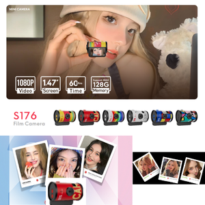 Mini caméra numérique rétro S176 pour enregistreur vidéo HD 1080P, caméra numérique miniature portable avec collier pour étudiants - Product Image 2