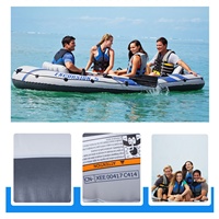 Intex 68325 Kayak gonflable Excursion de pêche 5 bateaux avec pompe à rames en aluminium