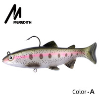 Señuelo de Pesca Artificial Suave de 12cm/15cm para Trucha, con Anzuelo Biónico y Cabeza Plomada