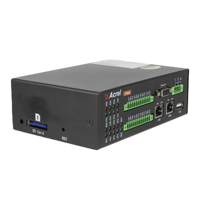 Acrel RS485 porta BAC rede de comunicação Ethernet ANET-2E4S1Modbus-tcp IEC103 iec104 CJT188 ponto de interrupção Smart Gateway