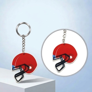 Portachiavi a Forma di Casco di Sicurezza, Souvenir per <span class=keywords><strong>Moto</strong></span>, Portachiavi 3D in PVC Morbido, Portachiavi Personalizzato in Gomma PVC per <span class=keywords><strong>Moto</strong></span> - Product Image 2
