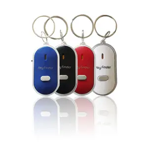 All'ingrosso LED Light Torch Remote Whistle Sound Control Anti-lost Key Finder Locator portachiavi fischietto Key Finder Rings Alarm