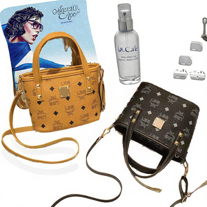 Borsa da donna con chiusura a cerniera a strappo elegante elegante da donna con borsetta floreale in PU borsa a tracolla portatile - Product Image 5