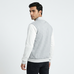 Blouson universitaire à capuche pour homme le plus vendu, avec logo imprimé patchwork, nom personnalisé, pour jeunes étudiants, sports de plein air, décontracté, en polaire - Product Image 1