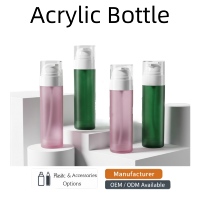Nouvelle Bouteille Isotherme Haut de Gamme AS Transparente avec Bouchon Snap-lock, Pot Cosmétique Rechargeable, Bouteille en Plastique Haute Transparence