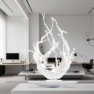 JingYue Grandes sculptures cinétiques imprimées en <span class=keywords><strong>3D</strong></span> personnalisées <span class=keywords><strong>Plan</strong></span> d'art abstrait <span class=keywords><strong>de</strong></span> statues célèbres en résine durable - Product Image 1