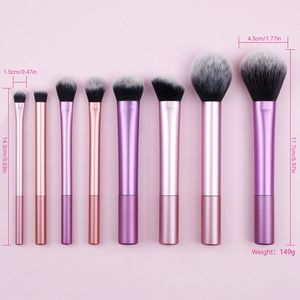 ชุดแปรงแต่งหน้า 8 ชิ้น ขนไนลอน ด้ามยาว หลากสี พร้อมพัฟแต่งหน้า สำหรับใบหน้า ริมฝีปาก ดวงตา กล่องน่ารัก ชุดแปรงเครื่องสำอาง - Product Image 2