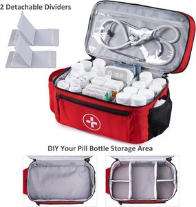 Sac de voyage médical Spoir avec symbole croix, organisateur de médicaments, bandoulière, poignée supérieure, grande boîte à pilules, trousse de secours, étui de rangement - Product Image 3