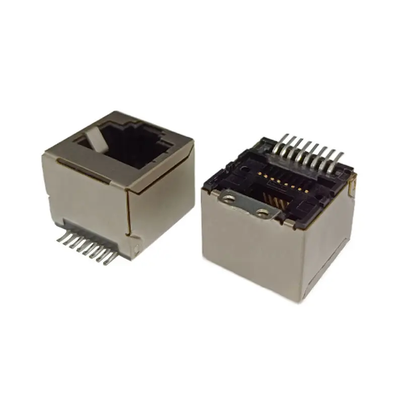 SMT PCB Jack 180 grad rj45 stecker pcb jackTH Type 8P8C TAB UP Shielded oder Thru Hole smt stecker