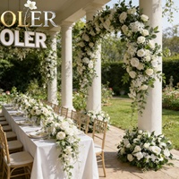 Chemin de table floral artificiel OLERAY pour décoration de mariage, allée de cérémonie et boutique de luxe