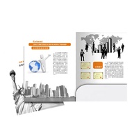 Papel de impresión personalizado A3/A4, tamaño del folleto, chaquetas, archivo, publicidad, carpeta DE PRESENTACIÓN DE 2 bolsillos