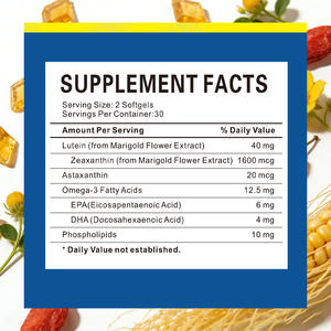 תוסף תמצית פרחי ציפורני חתול, כמוסות רכות של לוטאין טבעי, מסייע בתמיכה בבריאות העיניים ובתפקוד הראייה לגברים ונשים - Product Image 5