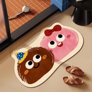 Tapis de sol en terre de diatomée Sky, motif dessin animé, forme personnalisée, absorbant, antidérapant, pour salle de bain, toilettes, entrée, tapis ludique - Product Image 2
