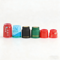 Capsules thermorétractables en PVC pour vin et champagne, faciles à ouvrir, personnalisables avec logo en relief, vente en gros