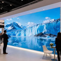 Module LED à pas fin P1.25 pour mur vidéo de location, service frontal magnétique, écran LED 500x500mm pour exposition et salon professionnel