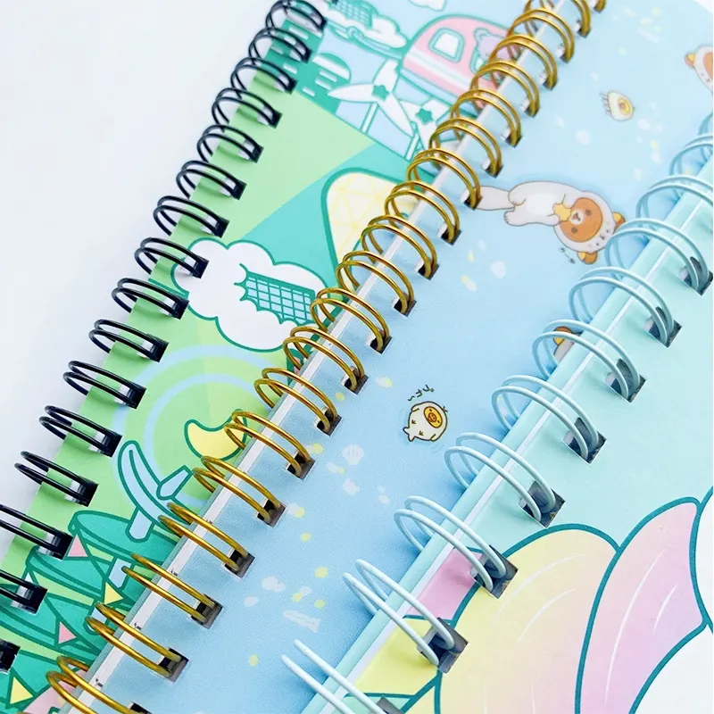 Wholesale A5 Diary PP Cover Note Book Lined Journal Custom Spiral Notebook for School