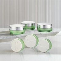Pot à double compartiment PS avec logo personnalisé, 50gx2 (40g+60g), à large ouverture, deux-en-un, pour emballage en gros de produits de soin et crèmes