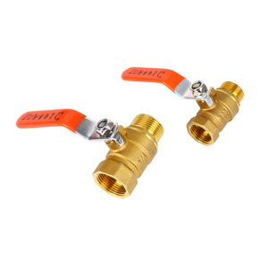Robinet à levier fileté mâle-femelle en laiton pour conduites de chauffe-eau - Product Image 4