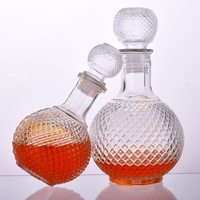Bouteille En Verre Écologique De Luxe Personnalisé Premium Vide Bouteille En Verre Décanteur Whisky Bouteille De Vin Liqueur 250ml 500ml 750ml