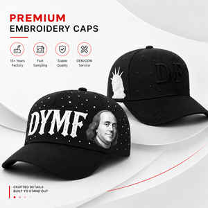 dymf Gorra de Béisbol Deportiva de Gamuza con 5 Paneles, Bordado Premium, Visera Curva, Pedrería y Forro de Satén, Personalizada al por Mayor - Product Image 2