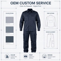 Costume d'uniforme de sécurité tactique pour hommes, personnalisé, en coton, impression numérique, service OEM