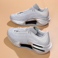 Sepatu Olahraga Pria Berkualitas Tinggi Elastis, Model Low Cut, Bahan Mesh Bernapas, Sol Tebal, Serbaguna untuk Musim Panas, Semi, dan Gugur