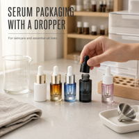 Botol Serum Kaca Pink Frosted Mewah Custom 30ml 15ml Kosong Isi Ulang untuk Minyak Esensial Wajah MOQ Rendah 100