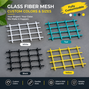 <span class=keywords><strong>Rete</strong></span> in Fibra di Vetro Rinforzata con Plastica (GFRP) a Griglia Quadrata Rigida, Resistente alla Corrosione, per <span class=keywords><strong>Massetto</strong></span> di Riscaldamento a Pavimento e Lastre di Pavimentazione - Product Image 4