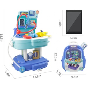 Sacs à dos vétérinaires, ensemble <span class=keywords><strong>de</strong></span> jouets <span class=keywords><strong>de</strong></span> petit médecin, mini clinique <span class=keywords><strong>de</strong></span> médecin, <span class=keywords><strong>jouet</strong></span> médical <span class=keywords><strong>de</strong></span> médecin, valise 3 en 1 - Product Image 2