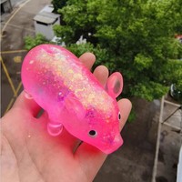 Vente en gros de Squishies Kawaii mignons pour gâteau Slime Donut Jouet spongieux parfumé Jumbo rose Donut