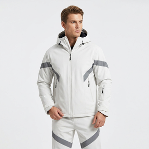 White Label Apparel <b>Men's</b> Breathable Winter <b>Thermal</b> Waterproof Zipper Long-Sleeve Hooded Top Pants Casual Sports 2-Piece <b>Set</b> - Product Image 4