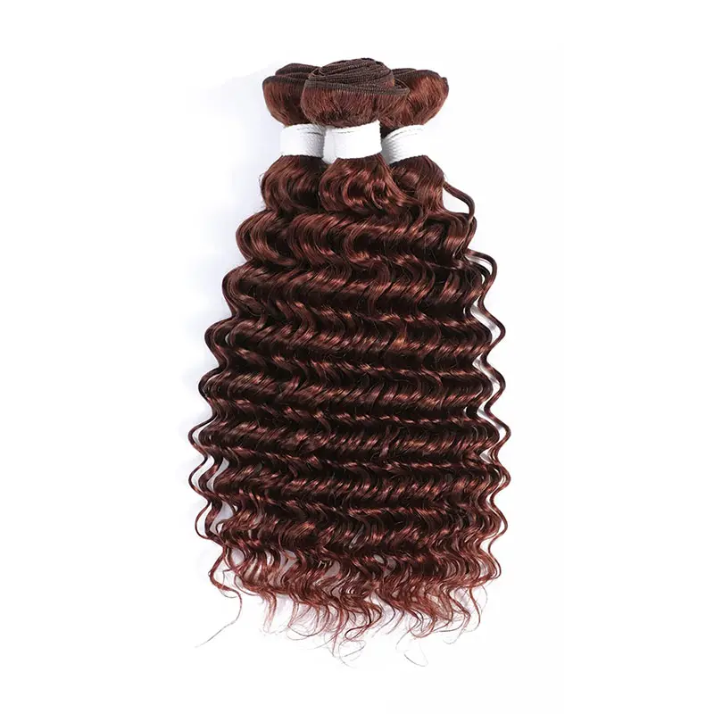 Tissage en lot Deep Wave brésilien 30/33 naturel — ishow, cheveux vierges, couleur blond 99J 27/100%, trame de cheveux