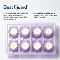 Emballage personnalisé en blister pour cire fondante, support en plastique transparent pour bougies, insert à cavités, vente en gros