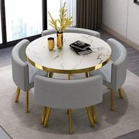 Nordic Minimalist MDF Empfang Restaurant Cafe Tischs tühle Moderne Luxus küche Esstisch und Stuhl Set