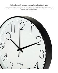 Reloj de pared de estilo nórdico para decoración de sala de estar, cronógrafo con diseño de cafetería, restaurante, silencioso, con cara transparente - Product Image 3