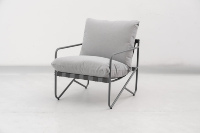 Ensemble de canapés d'extérieur à structure métallique géométrique minimaliste, meubles de conversation pour patio avec coussins moelleux, 4 pièces