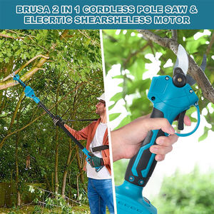 Kit de Poda Elétrico 3 em 1 com Motosserra Sem Fio de 6 Polegadas e Tesoura de Poda Elétrica com Haste de Extensão - Product Image 3