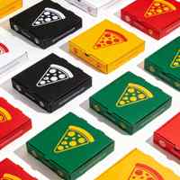 Boîte à pizza à emporter personnalisée avec logo, boîte à pizza triangulaire, boîtes vides pour pizza à livrer