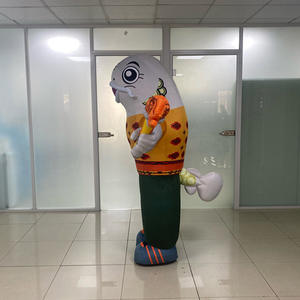 Juego de deporte, disfraz de pez que camina inflable interactivo, mascota inflable extraña publicidad, disfraz de Animal inflable - Product Image 3