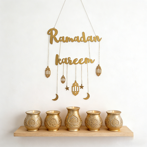 613098 Decorazione da Parete in Legno per <span class=keywords><strong>Feste</strong></span> Ramadan Kareem, Eid Mubarak 30x30x10cm, Uso Interno/Esterno per Festività <span class=keywords><strong>Islamiche</strong></span> - Product Image 2
