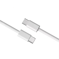 Cable de Datos USB Tipo C a C de Carga Rápida con Trenzado de Nailon de 2 Metros y 60 W para iPhone 16 Pro Max, Cable Lightning
