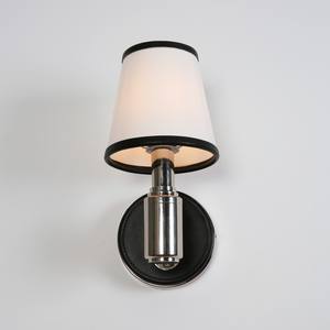 Lámpara de lectura de tela de cobre personalizada para dormitorio de hotel moderno, lámpara de pared LED de cuero con cuerpo de tela luminosa. - Product Image 1