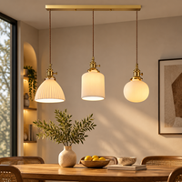 Lampe suspendue en céramique et laiton de style japonais, lampe suspendue LED vintage pour salle à manger, comptoir de bar, chambre à coucher, entrée