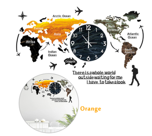 <span class=keywords><strong>Horloge</strong></span> murale carte du monde grand format sans perçage, <span class=keywords><strong>horloge</strong></span> murale <span class=keywords><strong>autocollante</strong></span> DIY, <span class=keywords><strong>horloge</strong></span> murale moderne silencieuse en acrylique, <span class=keywords><strong>horloge</strong></span> murale artistique auto-adhésive - Product Image 6