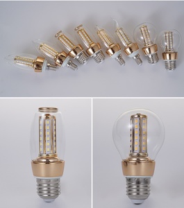 หลอดไฟ LED ทรงข้าวโพด รุ่น Global Sharp Tail Bubble Light ขั้ว E27 E26 <span class=keywords><strong>B22</strong></span> E14 8W สีเงิน-ทอง รุ่น 2835 แสง 3 สี ฟูลสเปกตรัม Ra98 - Product Image 6