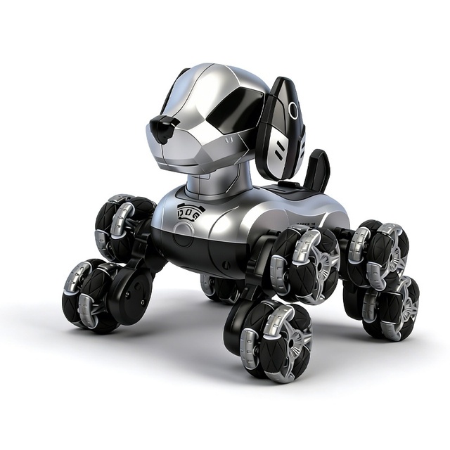New Electric Plastic App-Controlled Stunt Robot Dog Remote Control Car with 50m Range Indoor-Outdoor Use for Boys