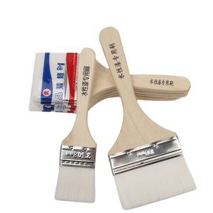 Pinceles planos para pintura con mango de madera de 75 mm, pincel para pintura a base de agua para uso en bricolaje y ferretería. - Product Image 4